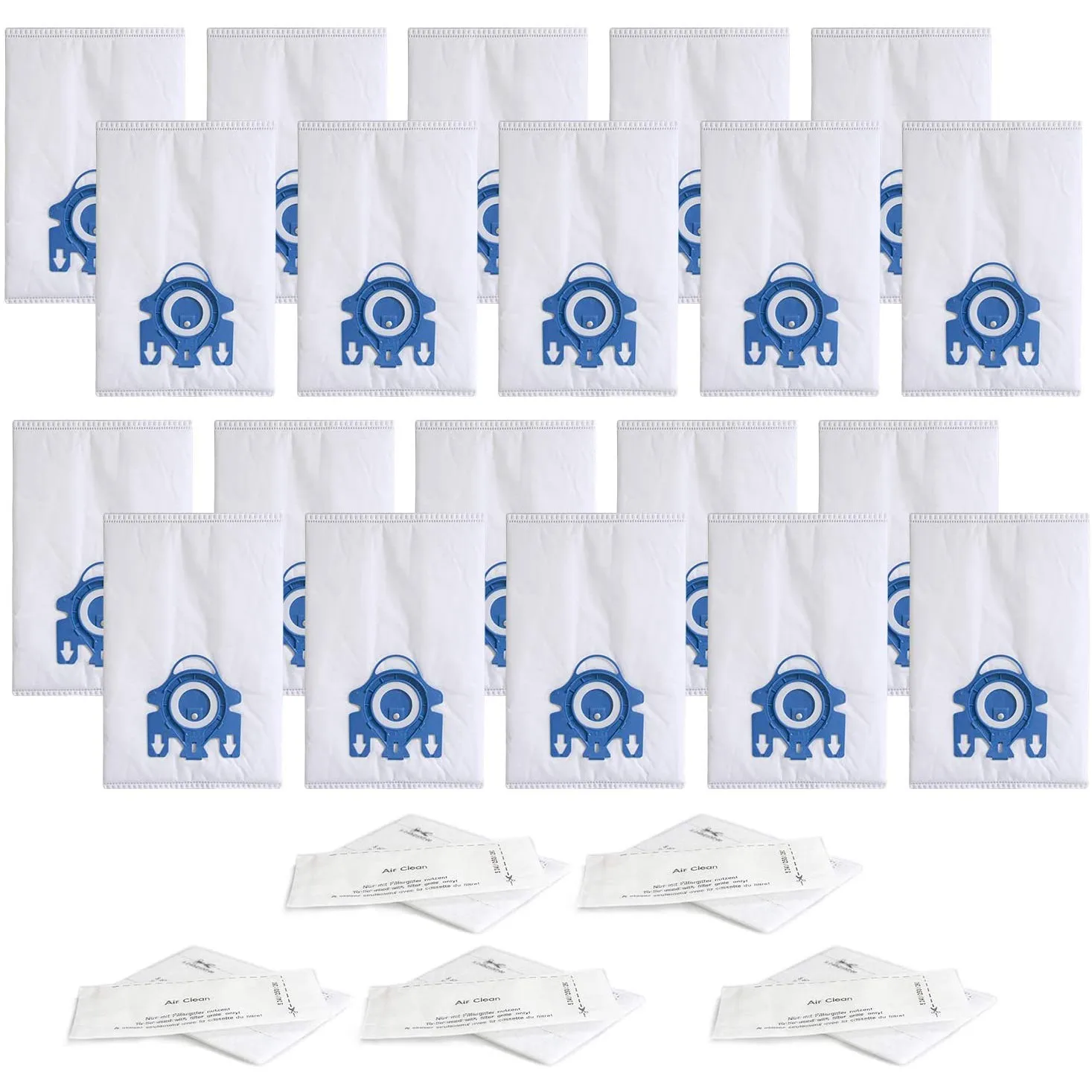 

Replacement Airclean GN 3D Bag for Miele S2, S5, S8, Classic C1, C2, C3 Series Canister Vacuum Cleaner Dust Bags Filters