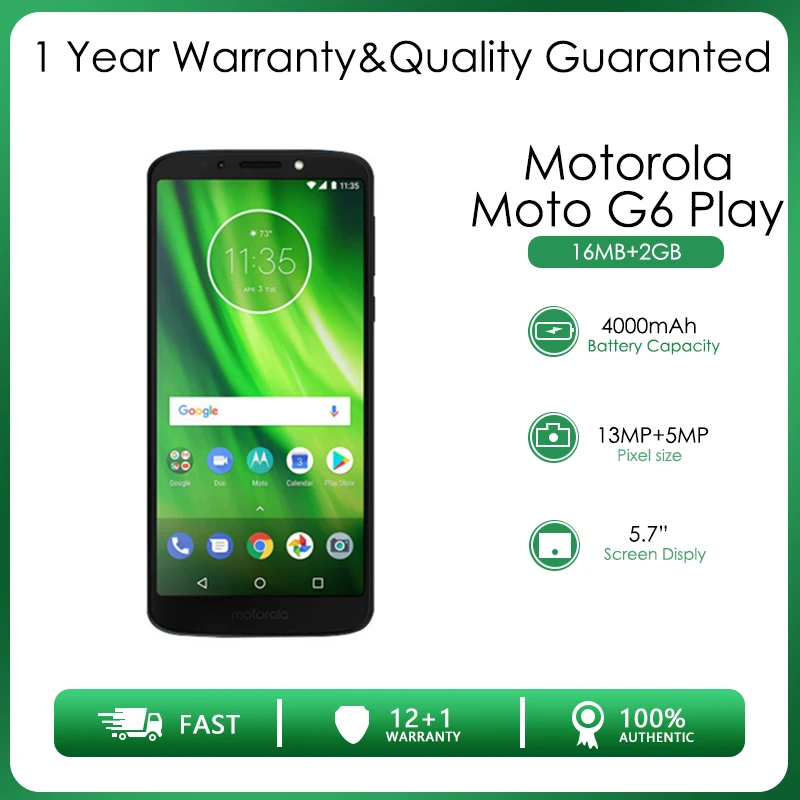 Восстановленный Оригинальный разблокированный Motorola Moto G6 Play xt006 4G LTE 5 7 дюйма