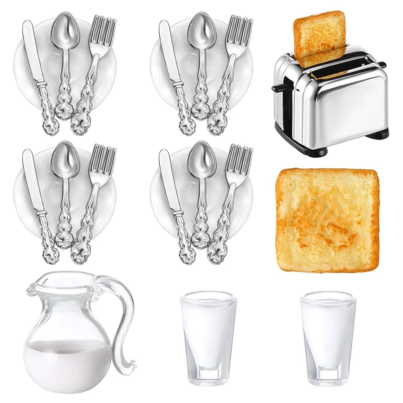 

Dollhouse Kitchen Products Set Miniature Scene Mode Drinks Set Miniature Dollhouse Tableware for Kid Best Gifts