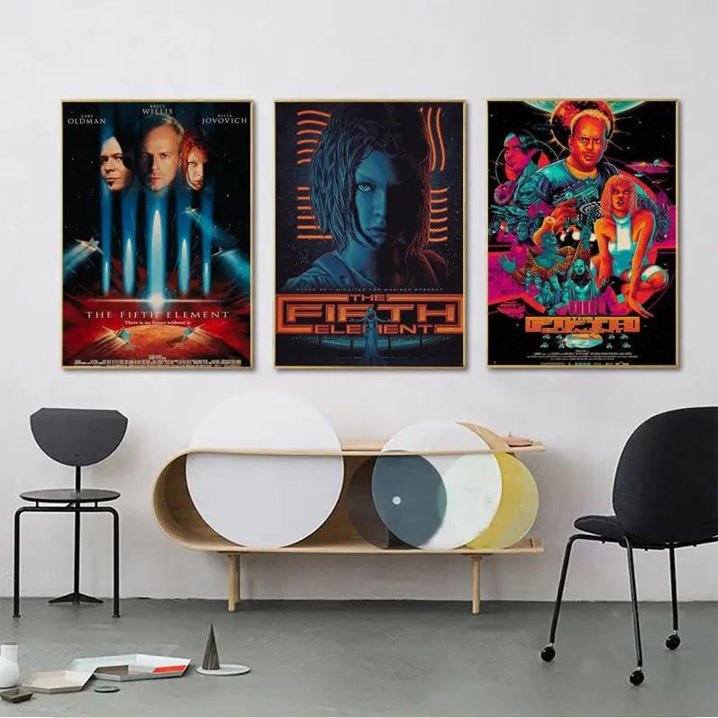 

The Fifth Element Vintage Posters Kraft Paper Sticker Home Bar Cafe Nordic Home Decor
