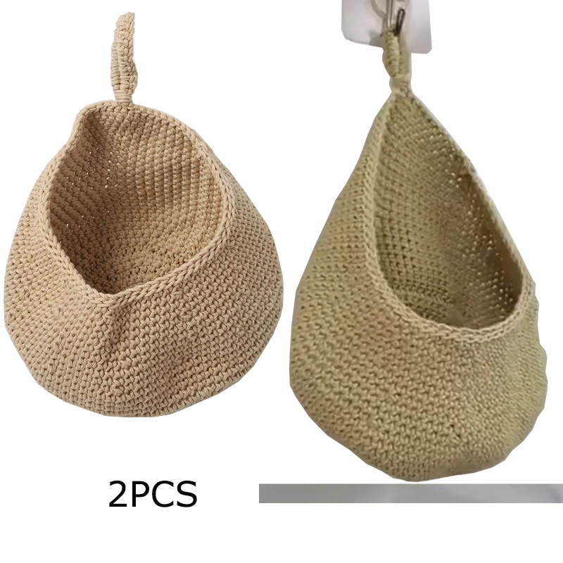 

Настенная подвесная корзина для овощей и фруктов, настенная подвесная корзина для хранения, сухая полка, 2 шт.