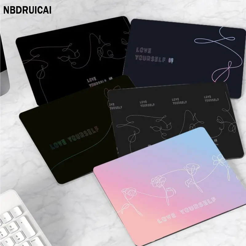 

Love Yourself Flower Small Speed Version Game Computer Keyboard Office Table Mat Cheapest Cup Mats For PC Gamer Mousemat