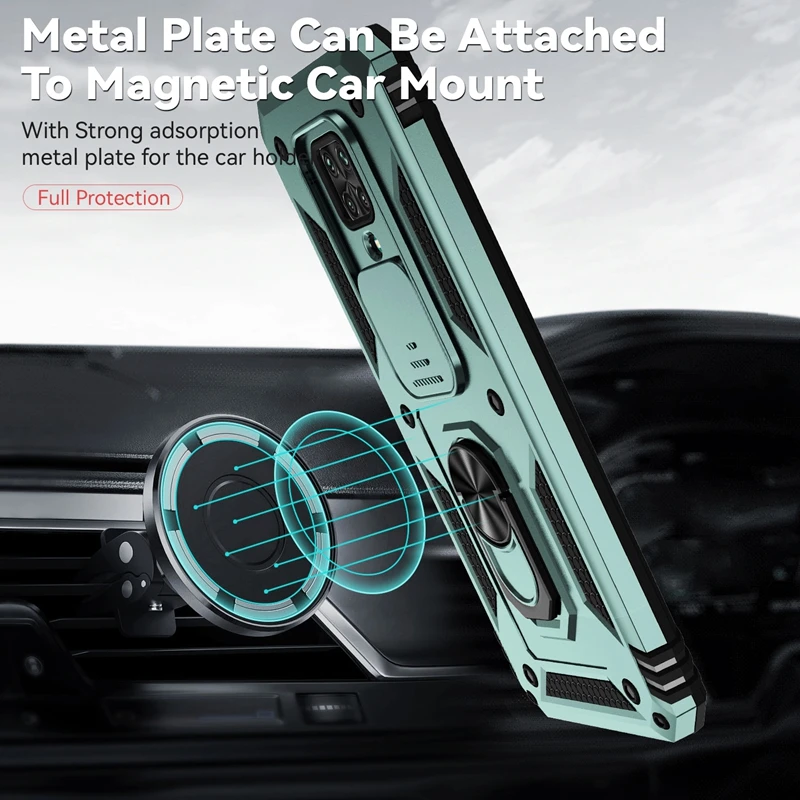 Чехол Redmi Note9S в стиле милитари с кольцевой подставкой для Xiaomi Note 9S 9 S защита камеры