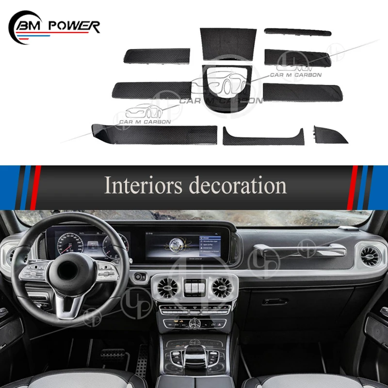 

2019 year CARBON FIBER G-class w464 w463a g63 g500 car accessories interior decorative luxury auto trim strip body kit parts