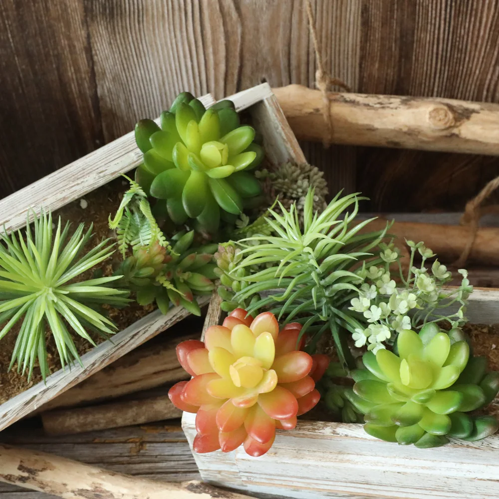 

Artificial Succulent Plants Assorted Unpotted Face Succulent Plants Realistic Textured Succulents Fake Plants for Decoration