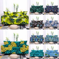 elastic sofa cover for living room 3d tropical leaves print stretch sofa slipcovers home decor couch cover 1234 seaters