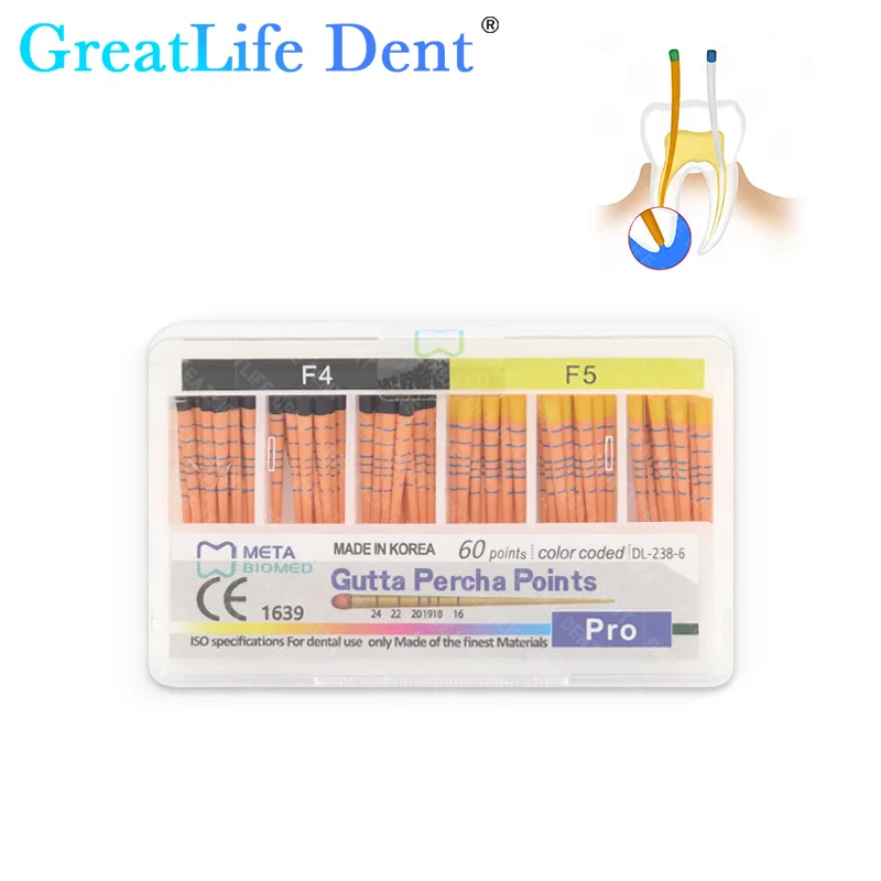 GreatLife Dent 10 упаковок/лот конус 0 2/0 4/0 6 размер 15/20/25/30/35/40 стоматологические точки Gutta