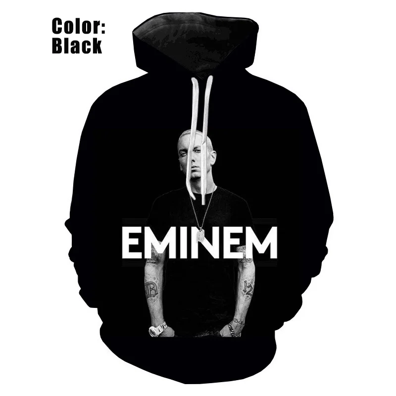 Hot Fashion Hoodie EMINEMs 3D Hoodie Men/Women's Sweatshirt Singer Hip Hop Personality Print Oversize 3D Sweatshirt