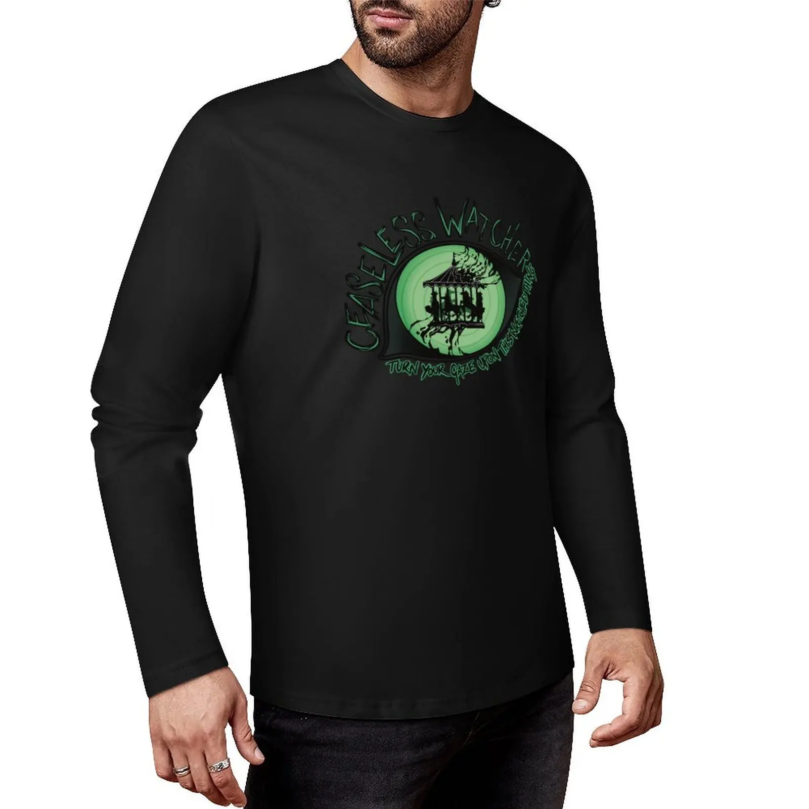 The Magnus Archives: длинная футболка Ceaseless Watcher черные футболки мужские с рисунком аниме