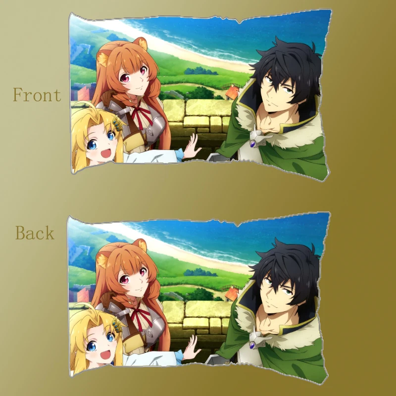 

Anime Dakimakura Pillow Case The Rising of the Shield Hero Iwatani Naofumi Raphtalia Cover Home Decoration Accessories 60x40cm