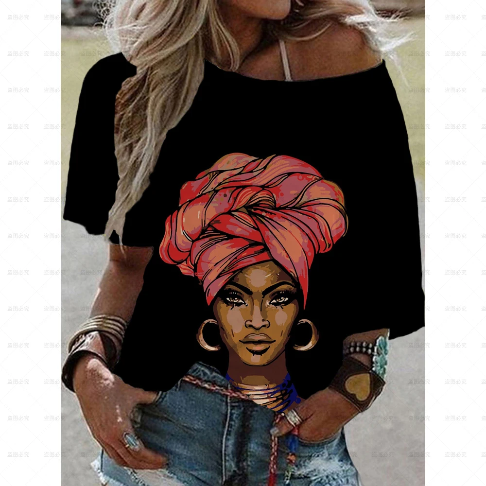 

Diagonal Collar Casual Fashion T Shirts Women Half Sleeve Harajuku Personality Pattern Streetwear T Shirts Girls Summer Y2k 2022