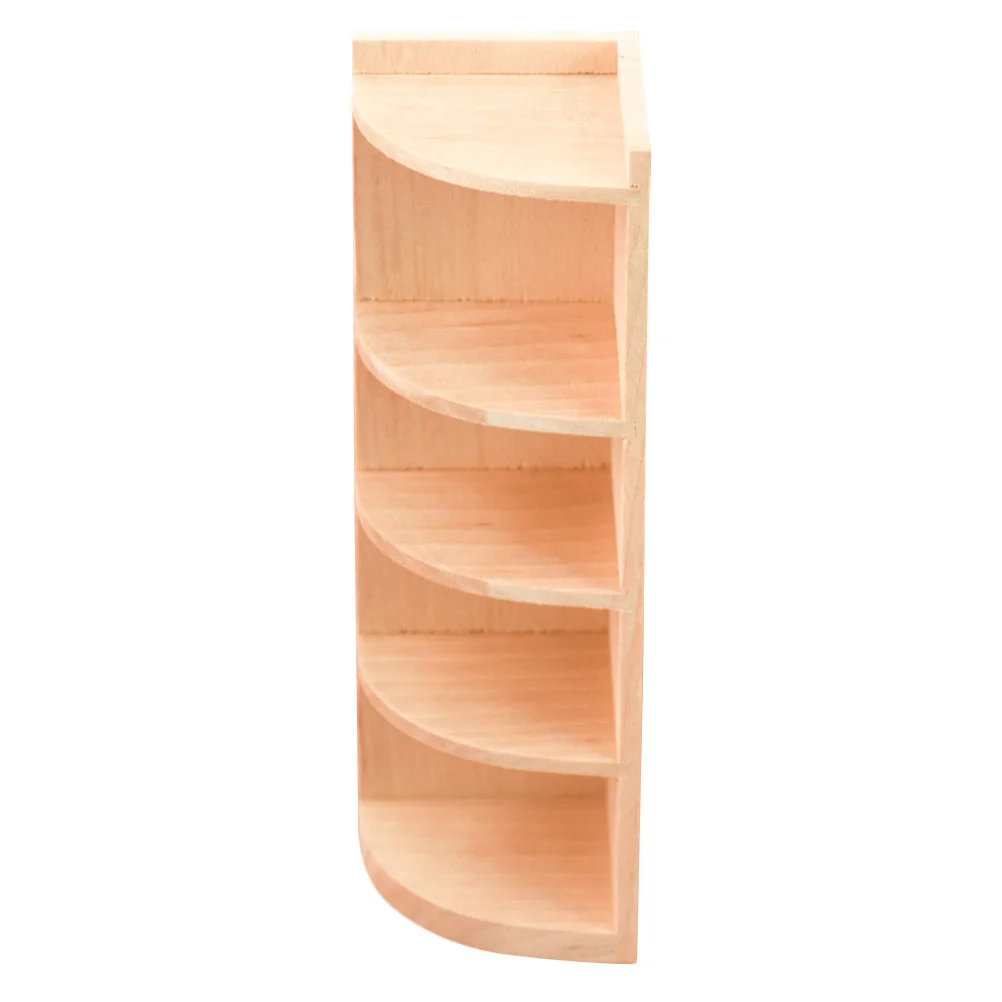 

Mini Corner Cabinet Toy Playhouse Prop Home Furnishing Bookshelf Model Dolly Accessory Miniatures