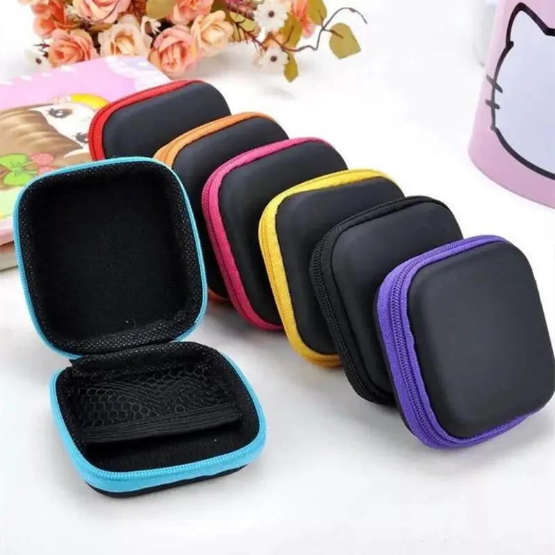 EVA Earphone Protective Bag Earphone Case Hard Shell Box Digital Charger Earbuds Storage Bag USB Data Line Organizer Carry Pouch