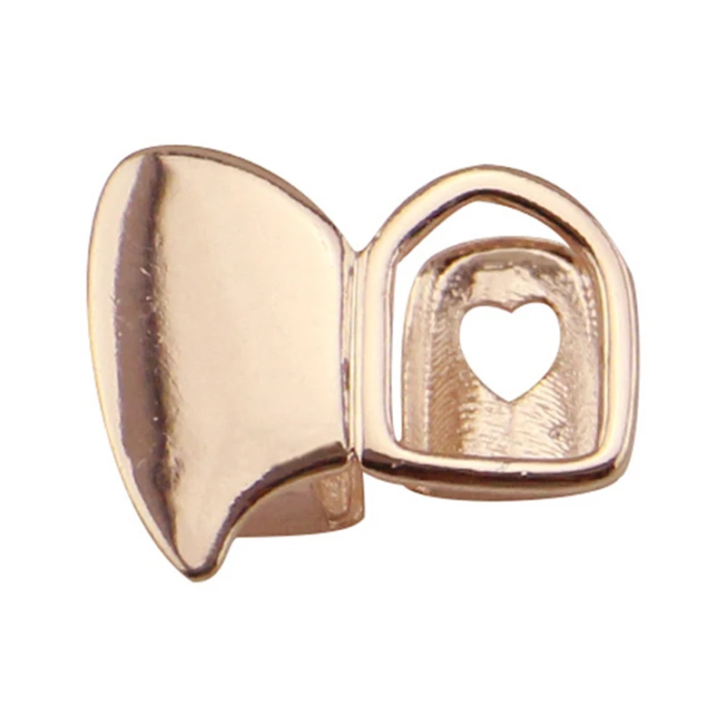 Позолоченные одиночные скобы позолоченные хип-хоп Зубные коронки Верхняя Нижняя