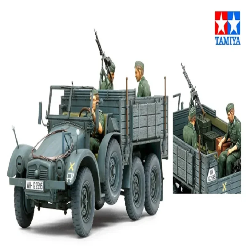 Tamiya 35317 масштаб 1/35 6x4 грузовик Krupp Protze носитель персонажа в сборе модель