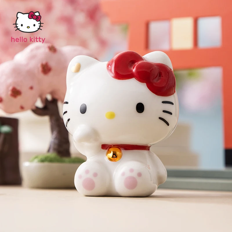 

Kawaii Hello Kitty Decoration Home Ornament Ceramic Cute Cartoon New Little Doll Mini Creative Gift