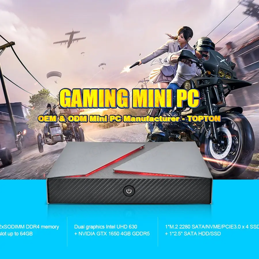 

Mini PC Intel Core i9 10885H i7-10870H NVIDIA RTX 2060 6GB Windows 10/11 Pro Gaming Desktop Computer 64G DDR4 2TB NVME SSD WiFi