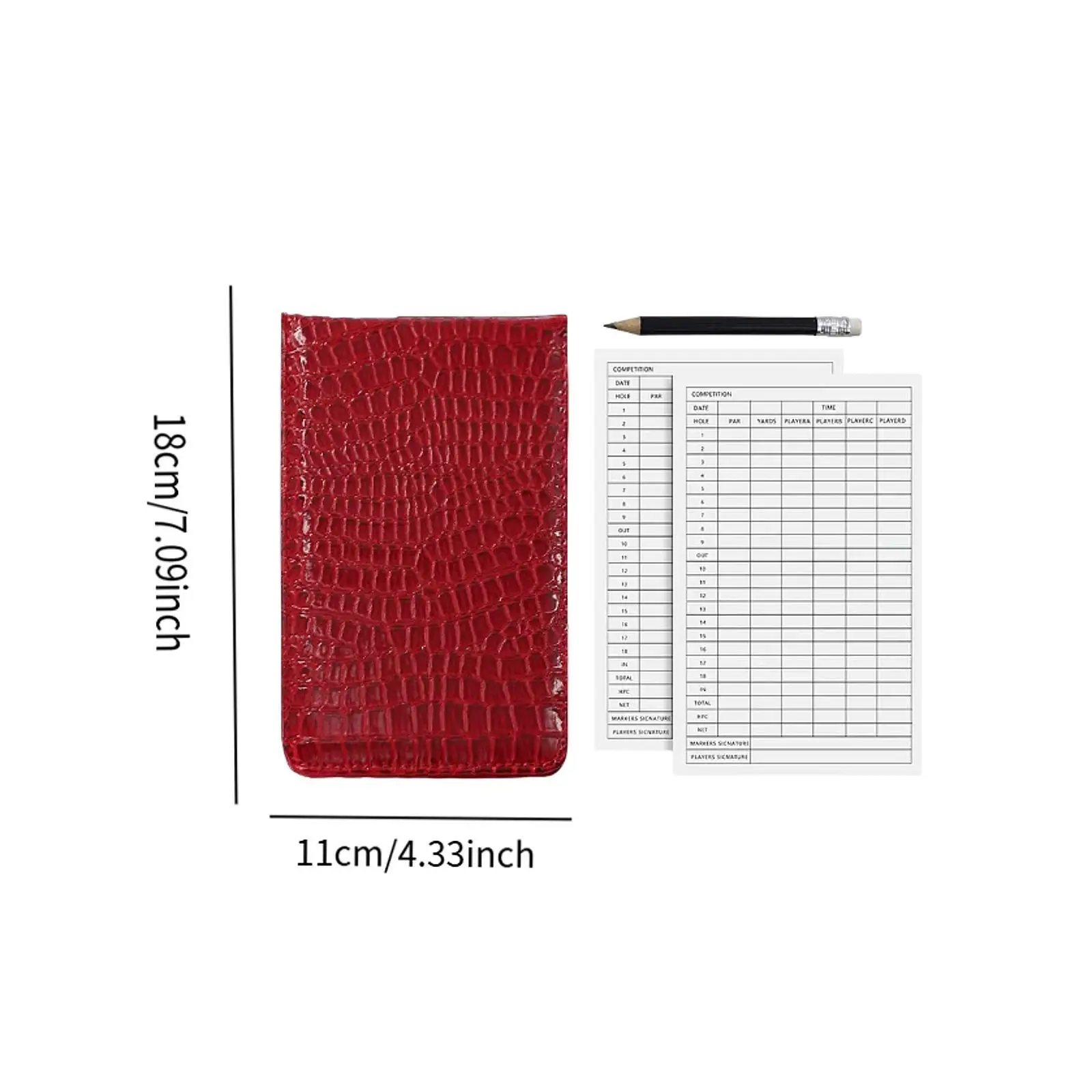 Держатель для карточек гольфа легкие аксессуары из искусственной кожи книга