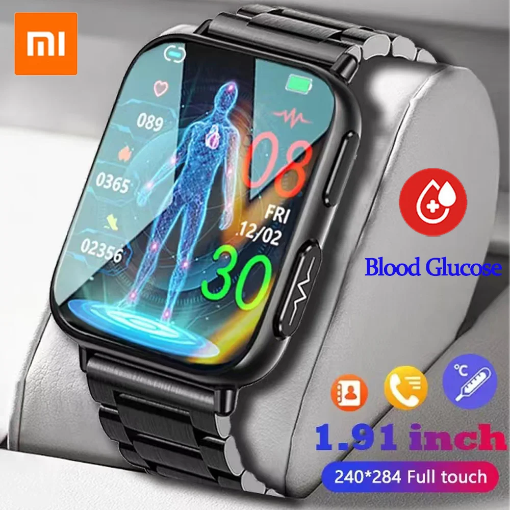 

Xiaomi Noninvasive Blood Glucose Smart Watch Men ECG Heart Rate Monitor Thermometer 1.91 Inch HD Sports Waterproof Smartwatch