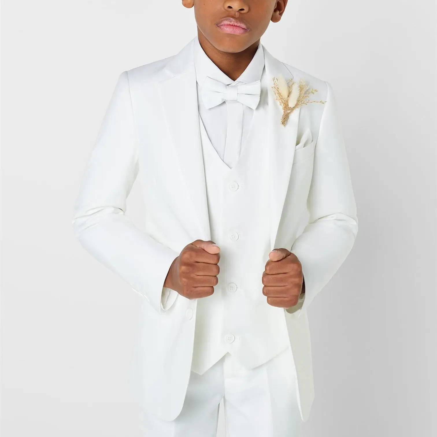 

Boy's Three-piece Suit for Kids Toddler Slim Fit Elegant Child Wedding Suit Jackets Blazer Vest Pants Single Breasted Suits