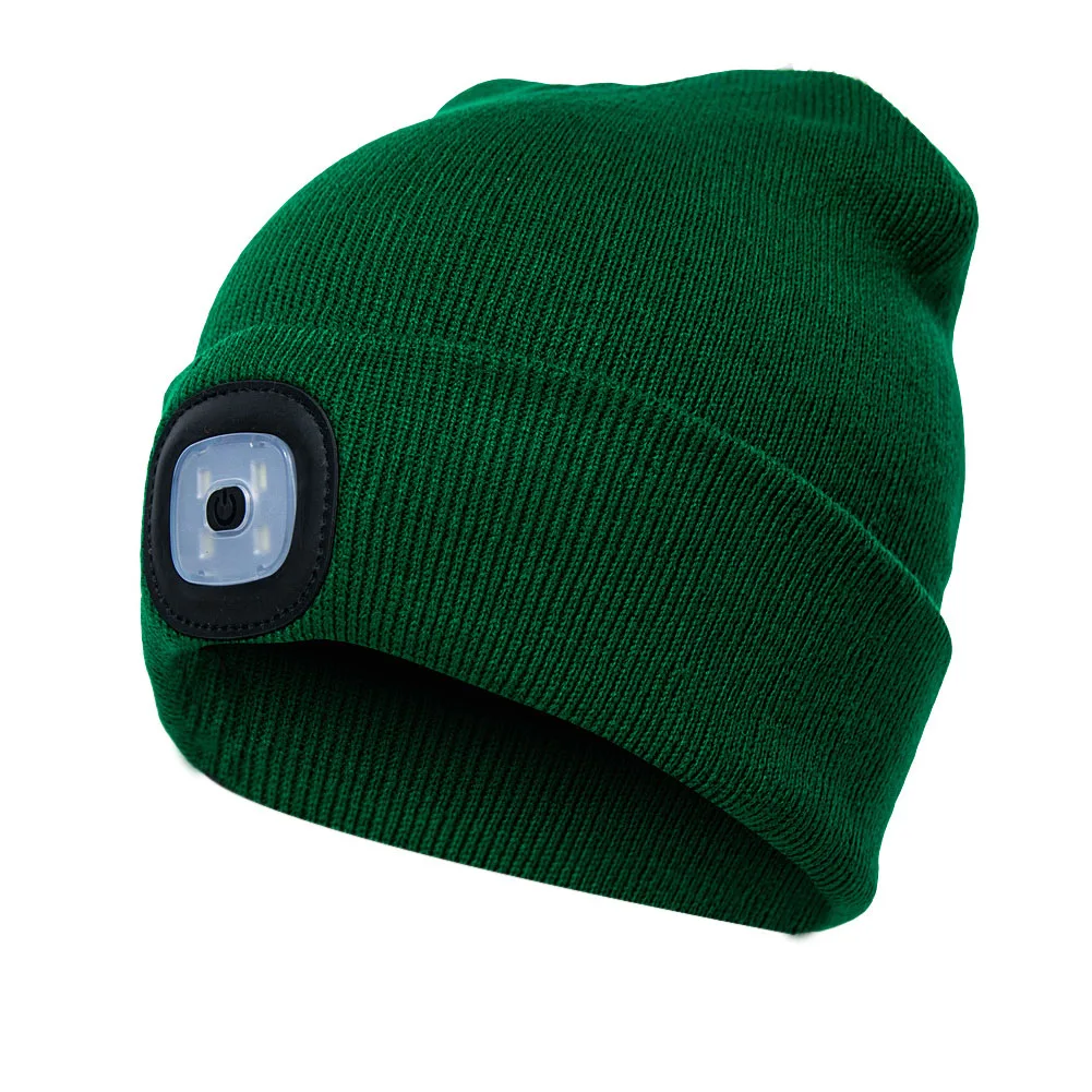 

Unisex Beanie Camping Running Fishing Climbing Hat Knitted LED Light Outdoor