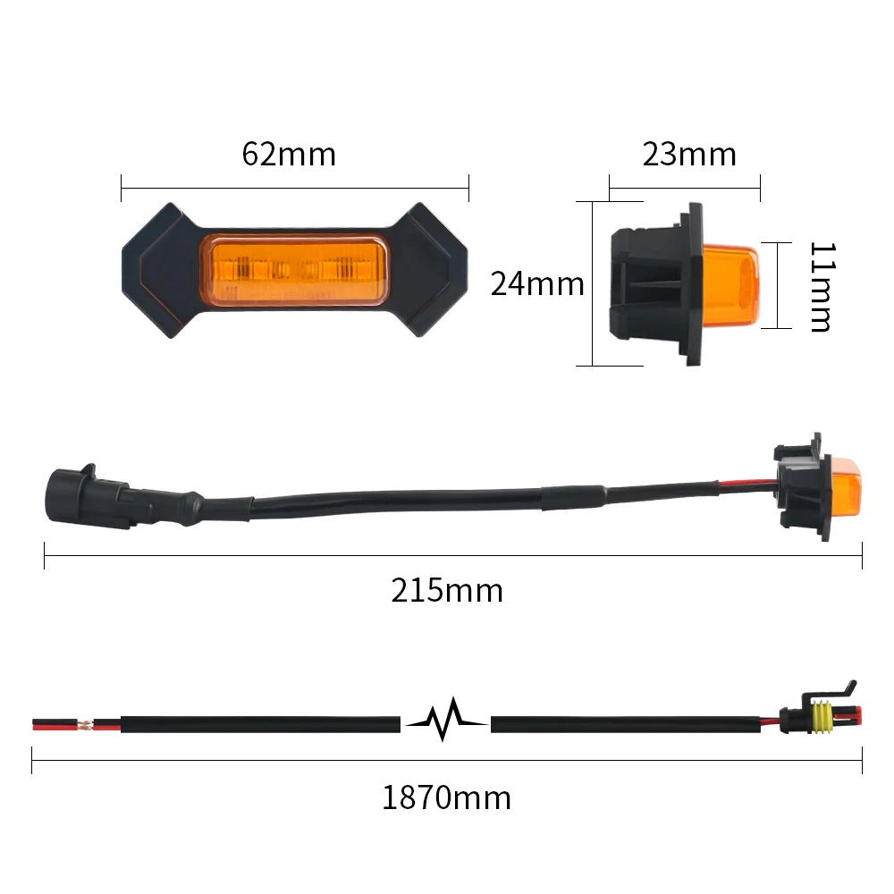 Универсальные Автомобильные светодиодные передние фонари для решетки радиатора