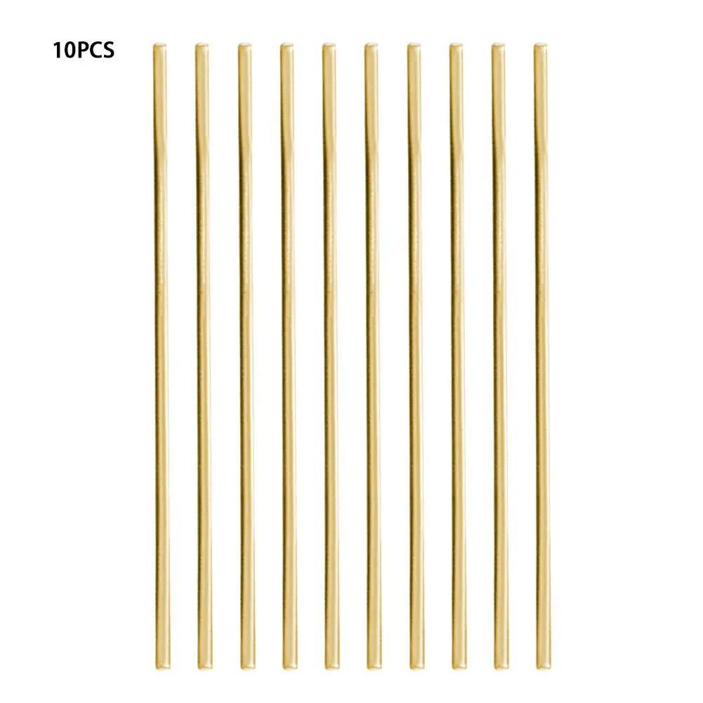 

10pcs Brass Welding Rod Professional DIY Lathe Bar Smooth Soldering Round Low Temperature Refrigerator Air Conditioner Universal