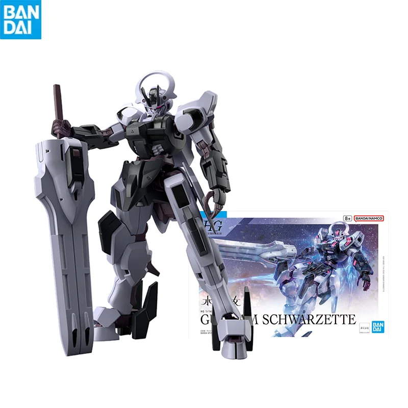 

Bandai Gunpla Hg 1/144 Gundam Schwarzette The Witch From Mercury Assembly Mode Collectible Robot Kits Models Figures Kids Gift