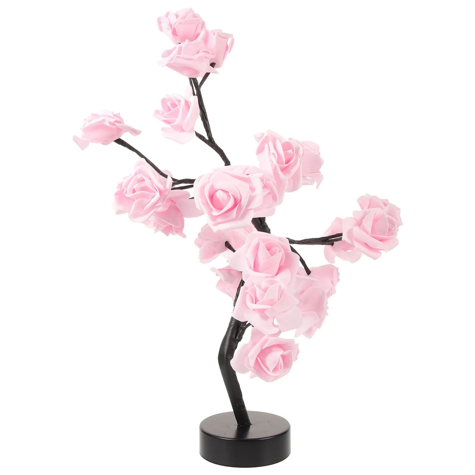 

Indoor Lights Decoration Desk Lamp Flower 45x36cm LED Rose Pink PC Lighted Tree