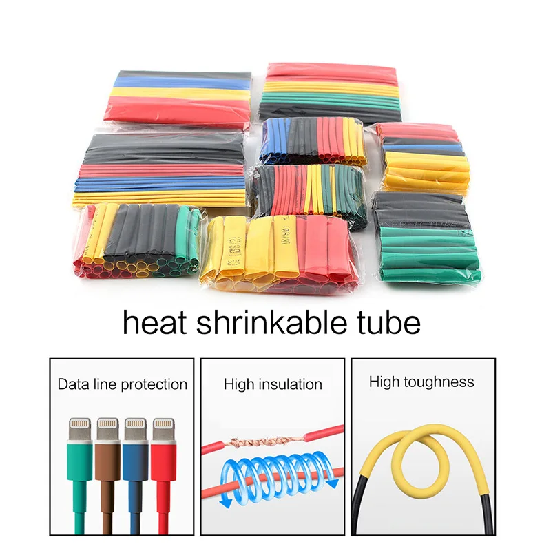 

164/328Pcs Waterproof heat shrink Insulating tube heat-resistant tube heat-shrinkable winding kit electrical connection sleeve