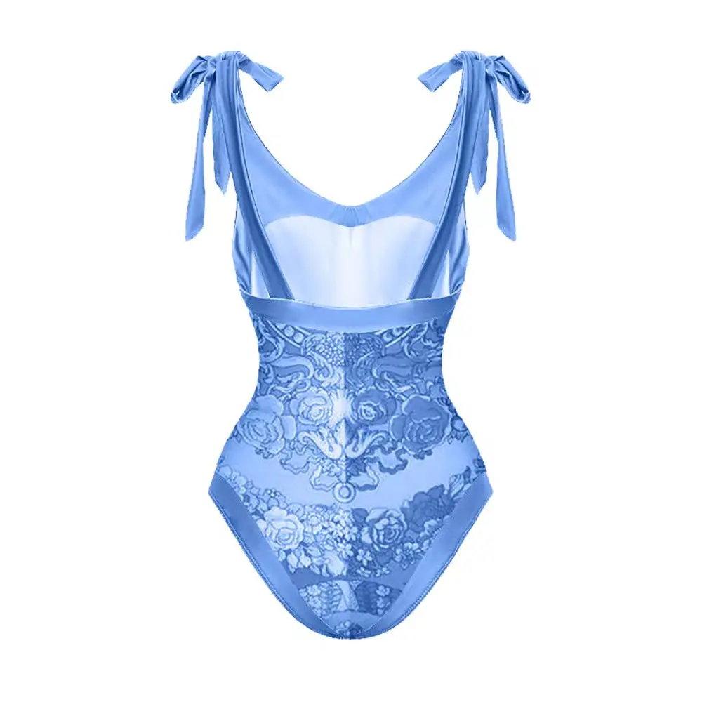 2023 New Vintage Swimsuit Women Bowknot Swimwear Brazilian Retro Holiday Designer Bathing Suit Fashion Beach Cover Up Summer