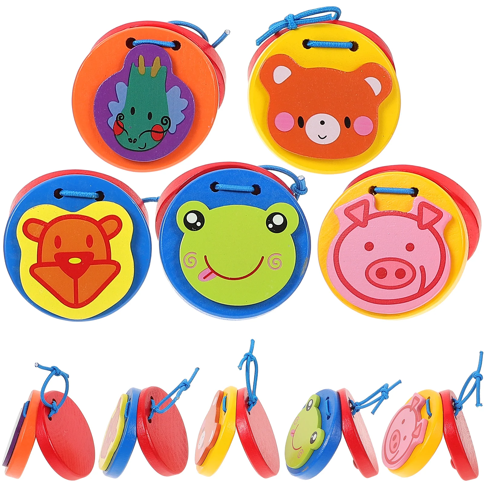 

10 Pcs Toy Orff Castanets Toddler Educational Toys Wooden Percussion Instrument