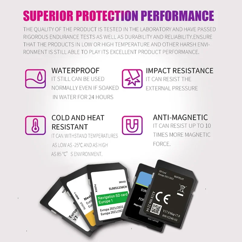 С противотуманными наклейками 32 ГБ SD-карта Amundsen MIB2 Navi Gen2 Европа 2024-2025