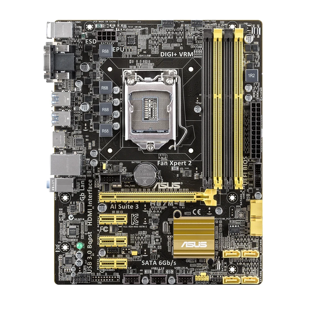 

ASUS H87M-E Motherboard 1150 Kit Xeon E3 1270 V3 Core i7 4790K 4770K Processor DDR3 32GB 1333MHz Intel H87 PCI-E 3.0 x16 USB3.0