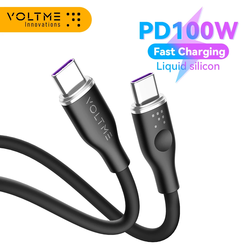 

VOLTME USB Type C To USB C Cable 100W PD Fast Charging Charger Wire Cord Type-C USBC Cable For iPhone 15 Samsung Xiaomi Huawei