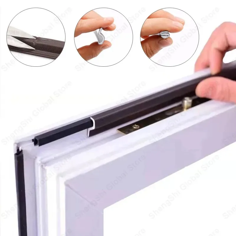 

6-24M Doors and Windows Sealing Strip Sliding Window Seal Sealing Tape Weather Stripping Door Seal Self-Adhesive Soundproof Foam