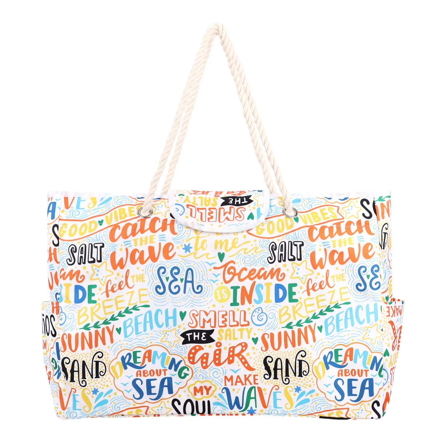 

2022 Summer High Capacity Beach Cute Bags For Women Pineapple Stripe Large Handbag Oxford Cloth Graffiti Satchel Bag Canvas Tote