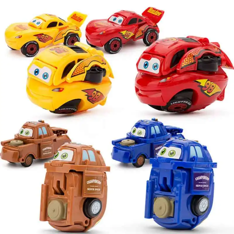 Фото Горячая новинка: Игрушки Disney Toy Story - Трансформирующиеся машинки Молния МакКуин в стиле Q-образ, гоночные модели, подарки для друзей №1