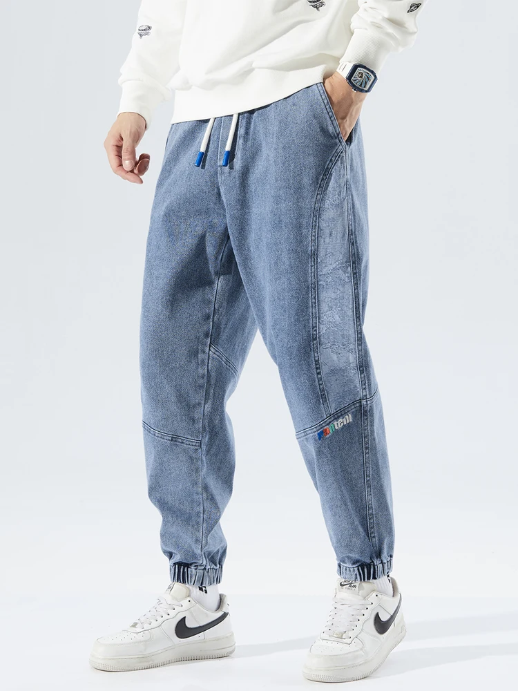 Spring Summer Black Blue Baggy Jeans Men Hip Hop Streetwear Loose Harem Jean Pants Male Casual Jogger Trousers Plus Size 7XL