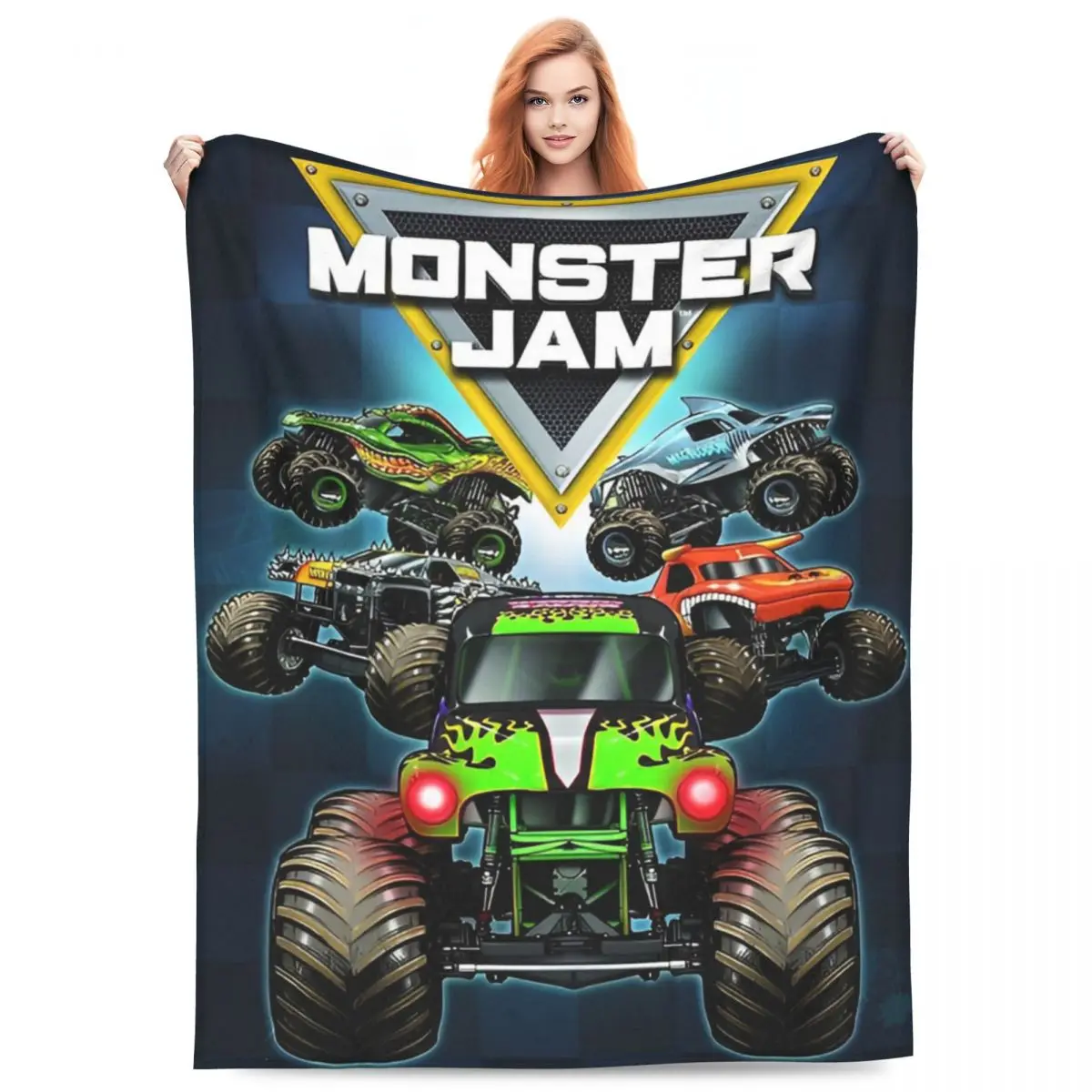 Одеяло Monster Jam Grave Digger Truck фланелевые теплые пледы для постельного белья дивана