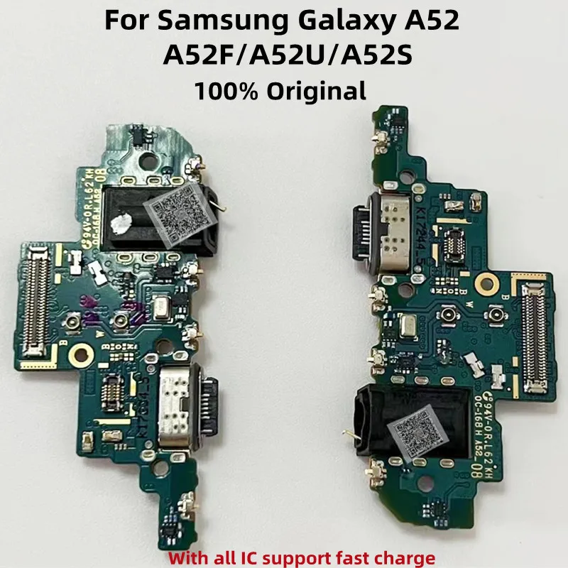 

Оригинальная док-станция с USB-портом и гибким кабелем для Samsung Galaxy S21 G991U, зарядная плата с микрофоном, сменный ридер для SD/SIM-карт