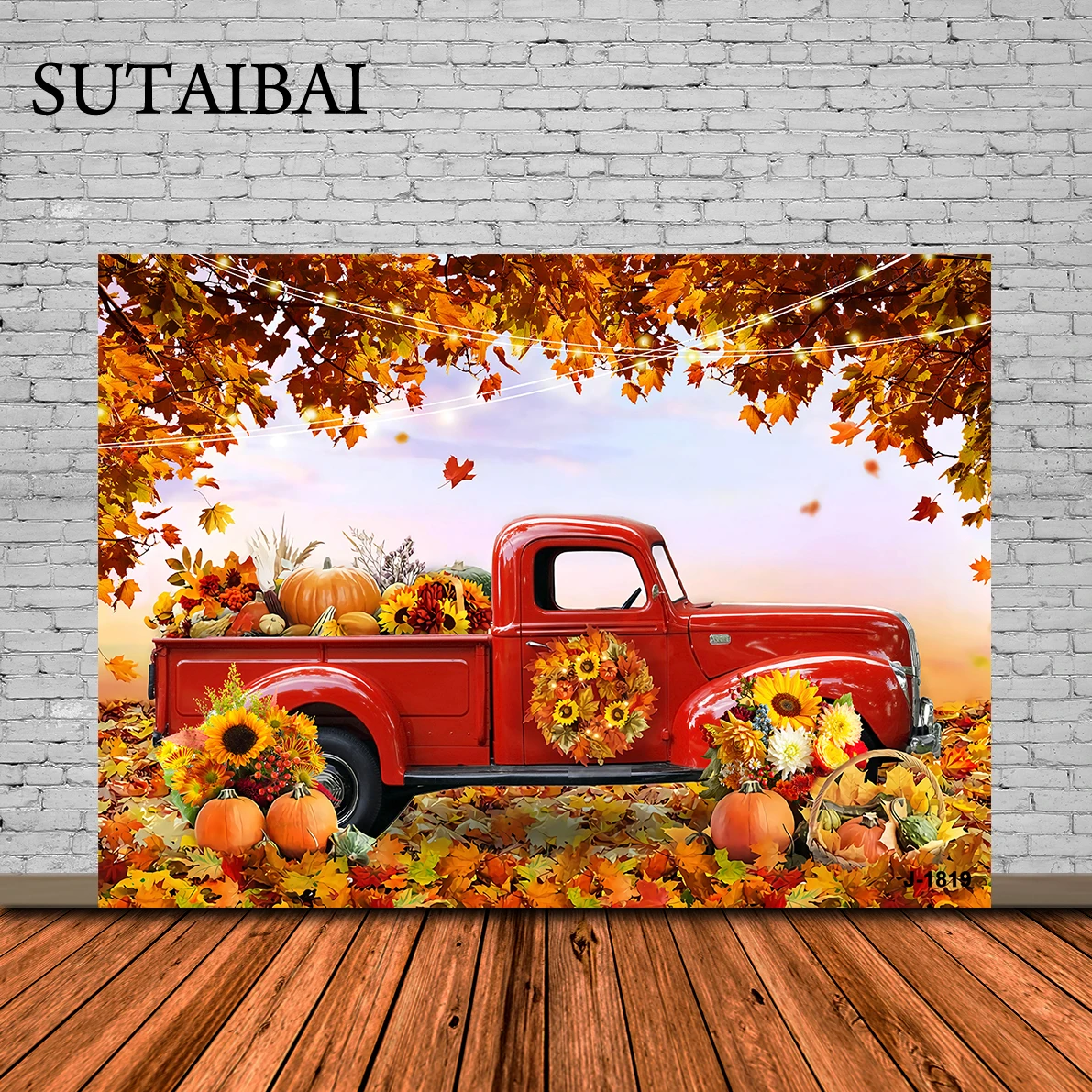 

Photography Autumn Backdrop Car Grass Red Countryside Baby Shower Children Background Photo Studio Photocall Photophone