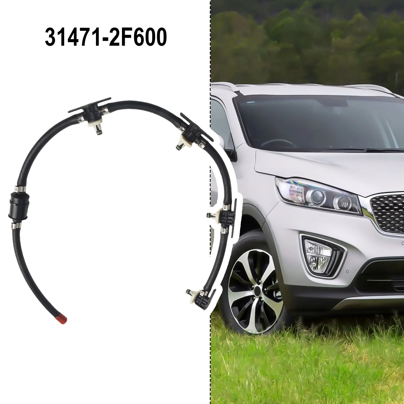 Фото 0 0 0 1 шт. Шланг возврата топлива для Kia Sorento 2009-2018 Diesel 2.2 31471-2F001 31471-2F600 Шланг возврата топлива в сборе Автомобильные аксессуары №5