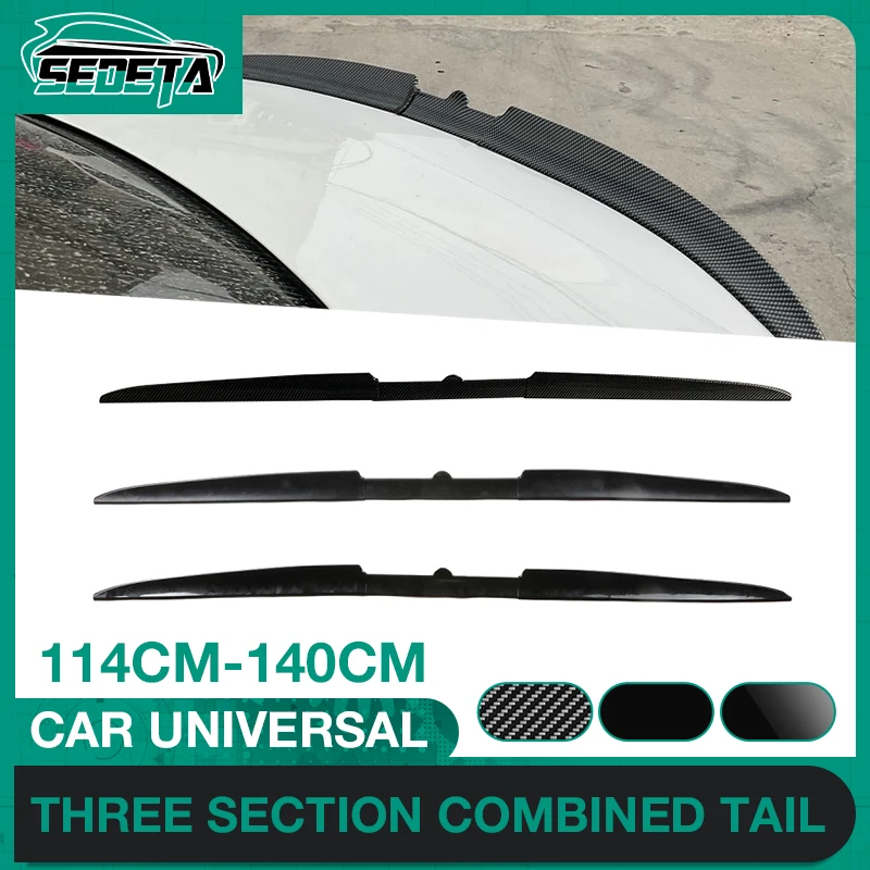 

3Pcs Car Splicing Tail Universal Spoiler Trunk Lip Modification To Improve Stability For VW Golf For Acura For Volvo For Tesla