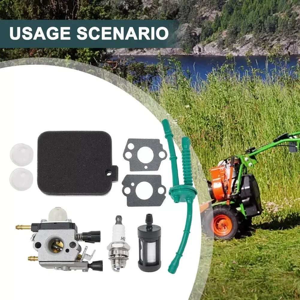 Фото Комплект карбюратора для вентилятора листьев Stihl BG45 BG46 BG55 BG65 BG85 SH55 SH85 42291200606   Карбюратор Zama C1Q-S68G C1Q-S68 с фильтром №5