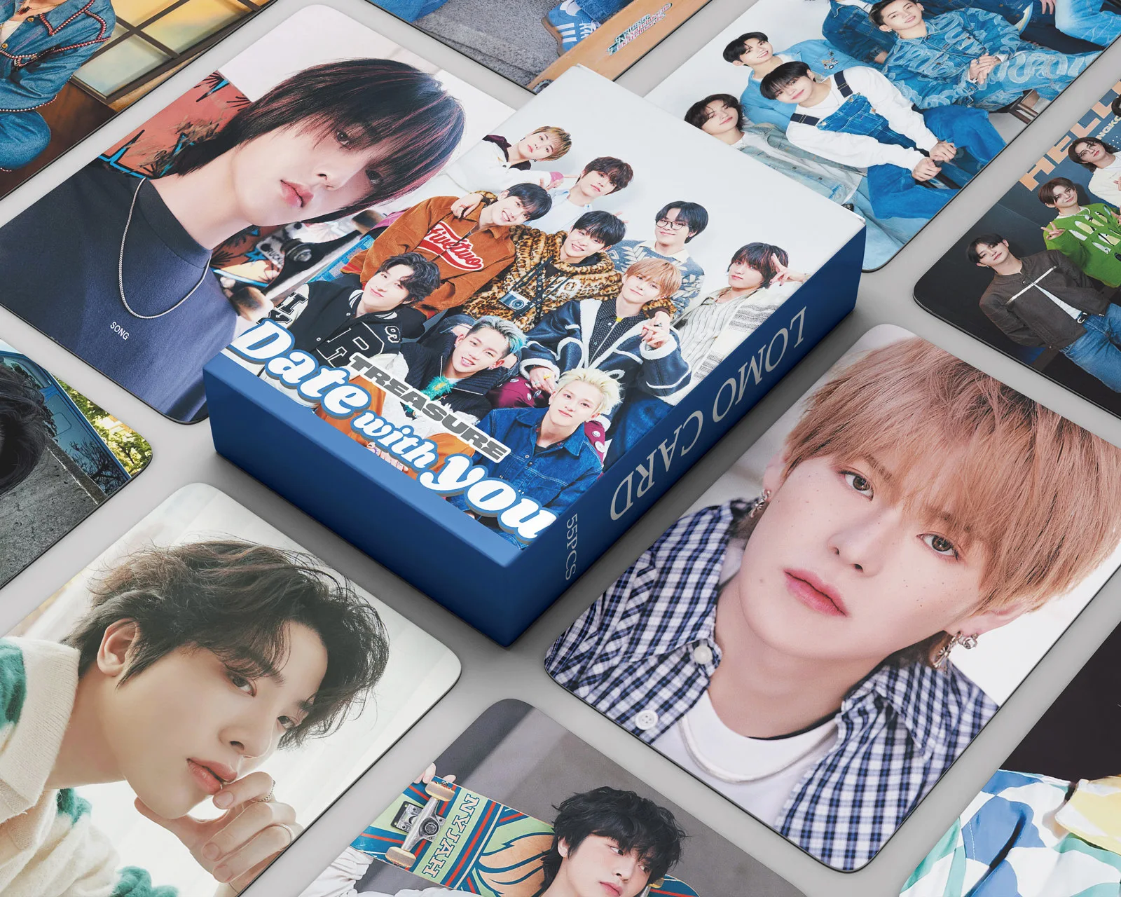 

55pcs/set Kpop TREASURE Lomo Cards New Photo Album DATE WITH YOU Treasure Photocards High Quality Hd Photo