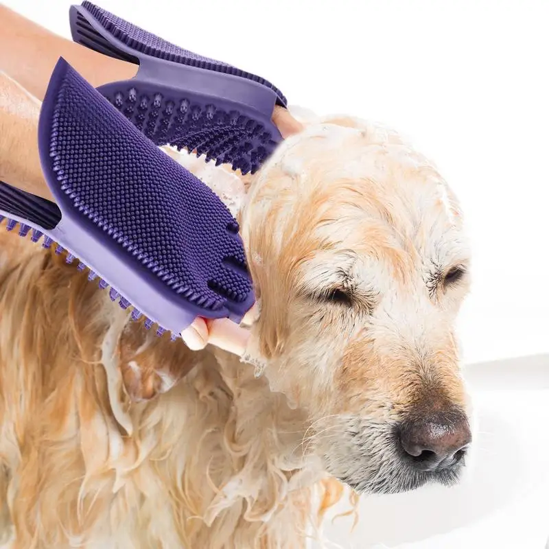 

Pet Bath Massage Brush Brush Pet Cleaning Bath Brush Cats Shower Grooming Tool Comb With Shampoo Box Pet Accessories Mascotas