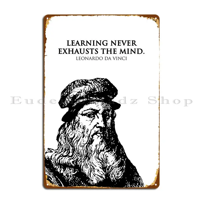 

Обучение Леонардо да Винчи металлический плакат табличка гостиная дизайн пещера персонаж фотоплакат