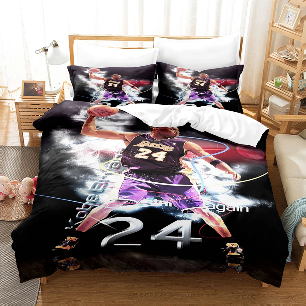 

3D basketball themed duvet cover set with pillowcase twin full size king bedding
