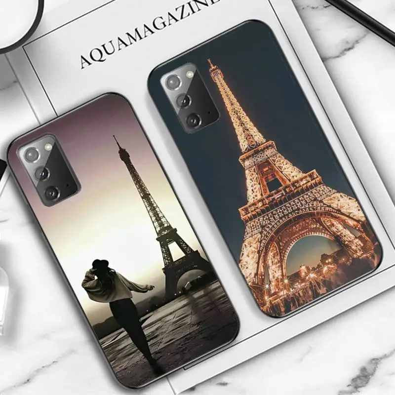 

Romantic Paris Eiffel Tower Phone Case for Samsung Note 5 7 8 9 10 20 pro plus lite ultra A21 12 72